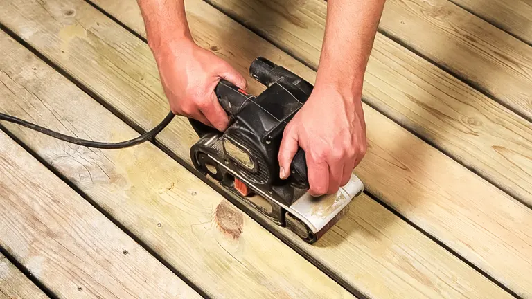 Sanding a deck with a belt sander discount